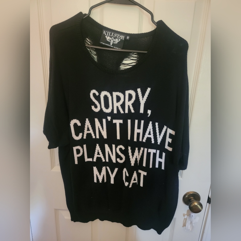 Killstar batwing distressed sweater